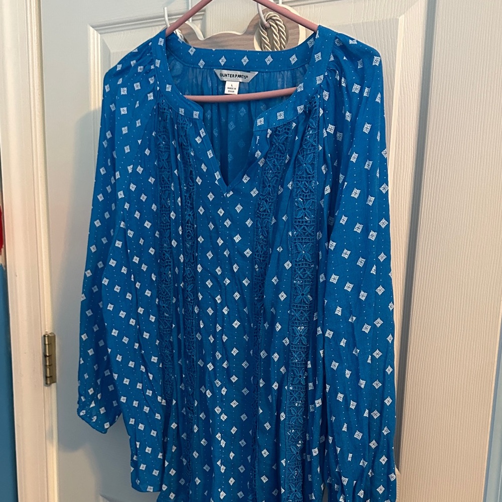Vineyard Vines Patterned Blue Blouse